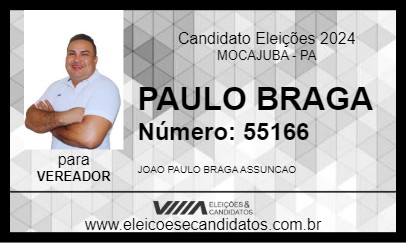 Candidato PAULO BRAGA 2024 - MOCAJUBA - Eleições