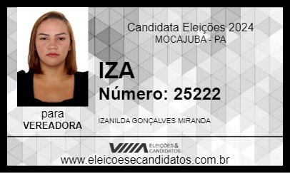 Candidato IZA 2024 - MOCAJUBA - Eleições