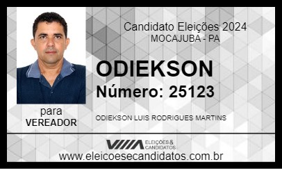 Candidato ODIEKSON 2024 - MOCAJUBA - Eleições