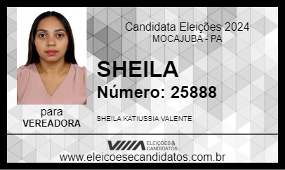 Candidato SHEILA 2024 - MOCAJUBA - Eleições