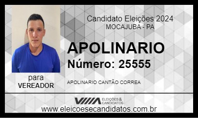 Candidato APOLINARIO 2024 - MOCAJUBA - Eleições