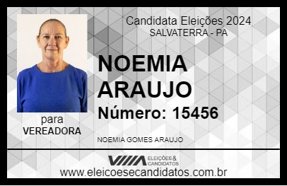 Candidato NOEMIA ARAUJO 2024 - SALVATERRA - Eleições