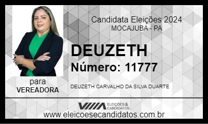 Candidato DEUZETH 2024 - MOCAJUBA - Eleições