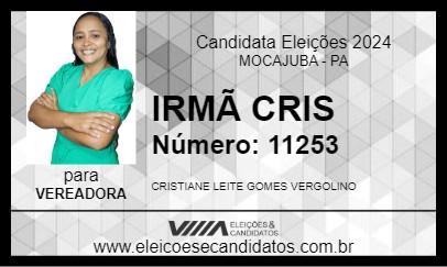 Candidato IRMÃ CRIS 2024 - MOCAJUBA - Eleições