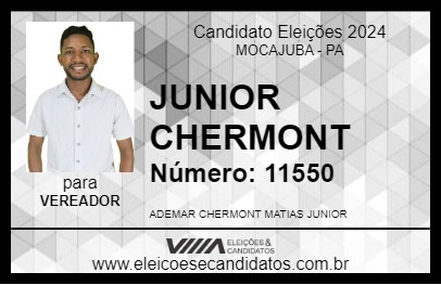 Candidato JUNIOR CHERMONT 2024 - MOCAJUBA - Eleições