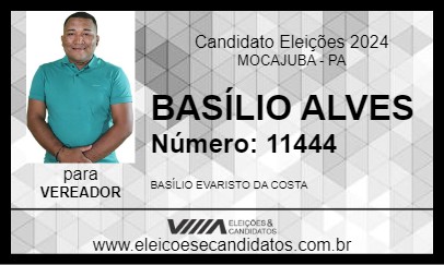 Candidato BASÍLIO ALVES 2024 - MOCAJUBA - Eleições