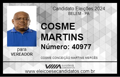 Candidato COSME MARTINS 2024 - BELÉM - Eleições