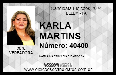 Candidato KARLA MARTINS 2024 - BELÉM - Eleições