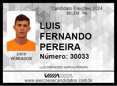 Candidato LUIS FERNANDO PEREIRA 2024 - BELÉM - Eleições