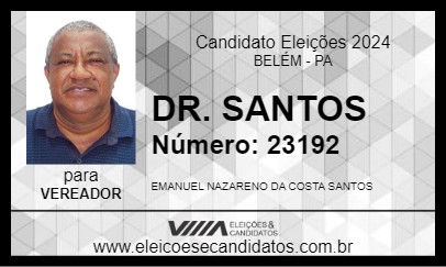 Candidato DR. SANTOS 2024 - BELÉM - Eleições