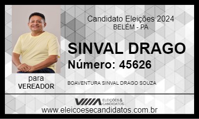 Candidato SINVAL DRAGO 2024 - BELÉM - Eleições