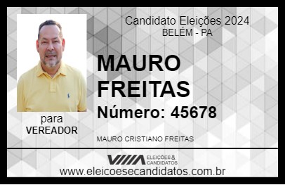 Candidato MAURO FREITAS 2024 - BELÉM - Eleições