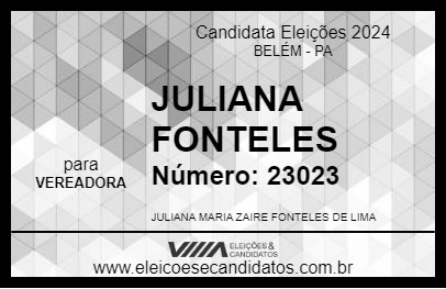 Candidato JULIANA FONTELES 2024 - BELÉM - Eleições