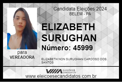 Candidato ELIZABETH SURUGHAN 2024 - BELÉM - Eleições