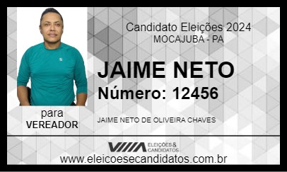 Candidato JAIME NETO 2024 - MOCAJUBA - Eleições