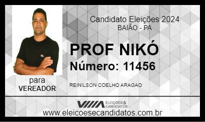 Candidato PROF NIKÓ 2024 - BAIÃO - Eleições