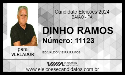 Candidato DINHO RAMOS 2024 - BAIÃO - Eleições