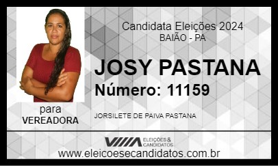 Candidato JOSY PASTANA 2024 - BAIÃO - Eleições