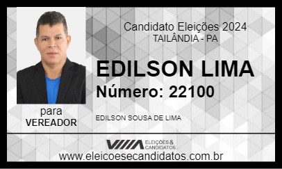 Candidato EDILSON LIMA 2024 - TAILÂNDIA - Eleições