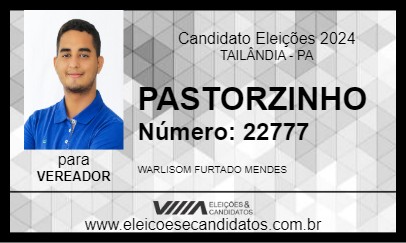 Candidato PASTORZINHO 2024 - TAILÂNDIA - Eleições