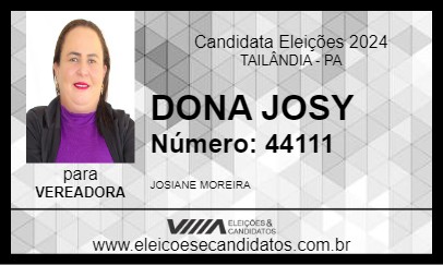 Candidato DONA JOSY 2024 - TAILÂNDIA - Eleições