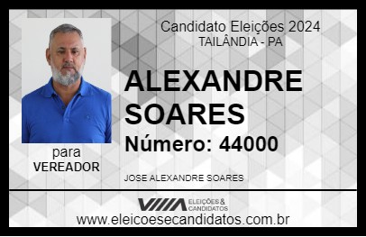 Candidato ALEXANDRE SOARES 2024 - TAILÂNDIA - Eleições