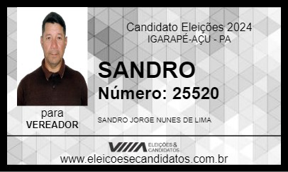 Candidato SANDRO 2024 - IGARAPÉ-AÇU - Eleições