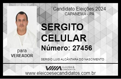 Candidato SERGITO CELULAR 2024 - CAPANEMA - Eleições