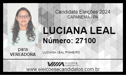 Candidato LUCIANA LEAL 2024 - CAPANEMA - Eleições