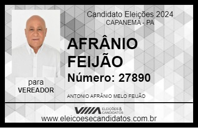 Candidato AFRÂNIO FEIJÃO 2024 - CAPANEMA - Eleições