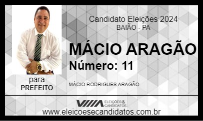 Candidato MÁCIO ARAGÃO 2024 - BAIÃO - Eleições