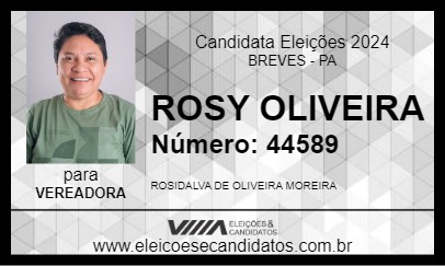 Candidato ROSY OLIVEIRA 2024 - BREVES - Eleições