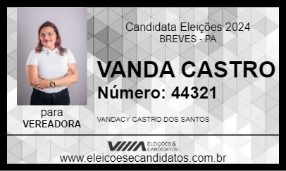 Candidato VANDA CASTRO 2024 - BREVES - Eleições