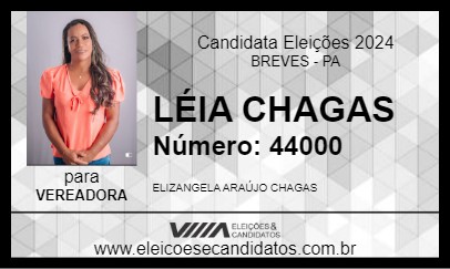 Candidato LÉIA CHAGAS 2024 - BREVES - Eleições