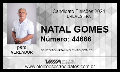 Candidato NATAL GOMES 2024 - BREVES - Eleições