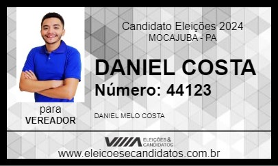 Candidato DANIEL COSTA 2024 - MOCAJUBA - Eleições