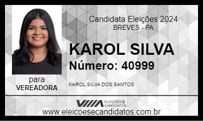 Candidato KAROL SILVA 2024 - BREVES - Eleições