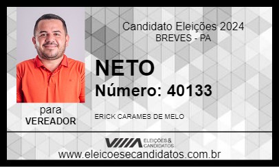 Candidato NETO 2024 - BREVES - Eleições