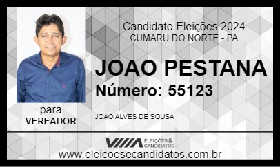 Candidato JOAO PESTANA 2024 - CUMARU DO NORTE - Eleições