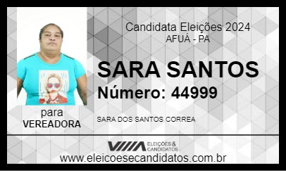 Candidato SARA SANTOS 2024 - AFUÁ - Eleições