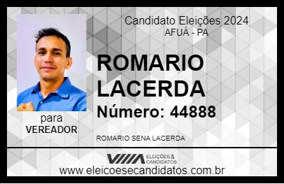 Candidato ROMARIO LACERDA 2024 - AFUÁ - Eleições