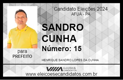 Candidato SANDRO CUNHA 2024 - AFUÁ - Eleições