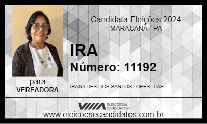 Candidato IRA 2024 - MARACANÃ - Eleições