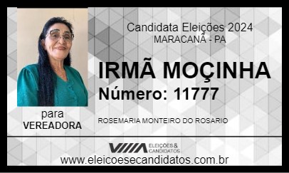 Candidato IRMÃ MOÇINHA 2024 - MARACANÃ - Eleições