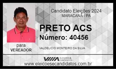 Candidato PRETO DE 04 BOCAS 2024 - MARACANÃ - Eleições