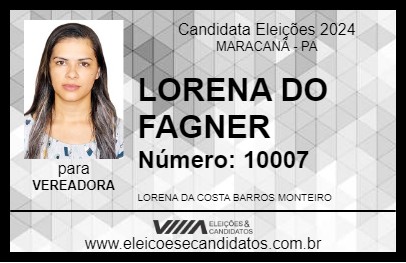 Candidato LORENA DO FAGNER 2024 - MARACANÃ - Eleições