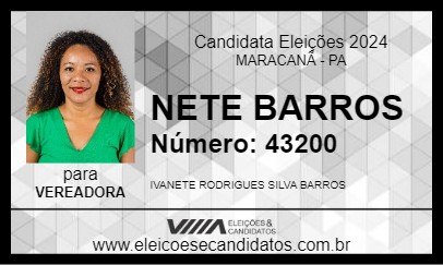 Candidato NETE BARROS 2024 - MARACANÃ - Eleições