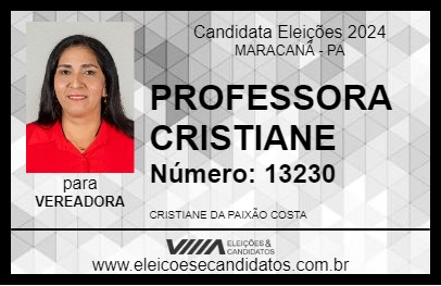 Candidato PROFESSORA CRISTIANE 2024 - MARACANÃ - Eleições