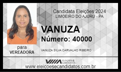 Candidato VANUZA 2024 - LIMOEIRO DO AJURU - Eleições