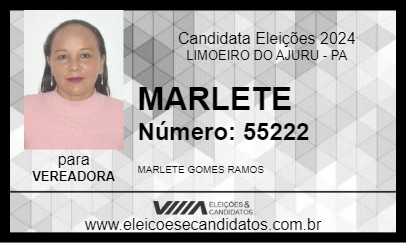 Candidato MARLETE 2024 - LIMOEIRO DO AJURU - Eleições